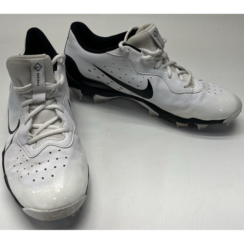 Nike Alpha Huarache 4 Keystone Baseball Cleat White Black DJ6524-101 Men Size 8 - Picture 2 of 8